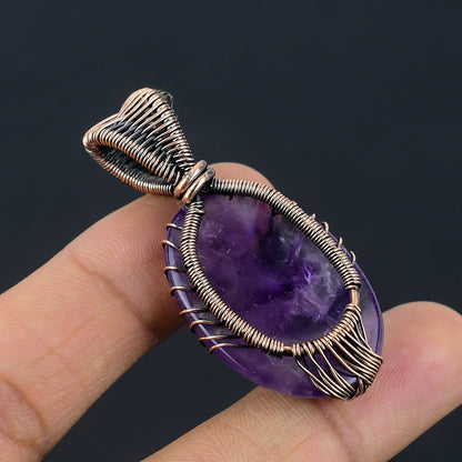 Purple Amethyst Gemstone Pendant