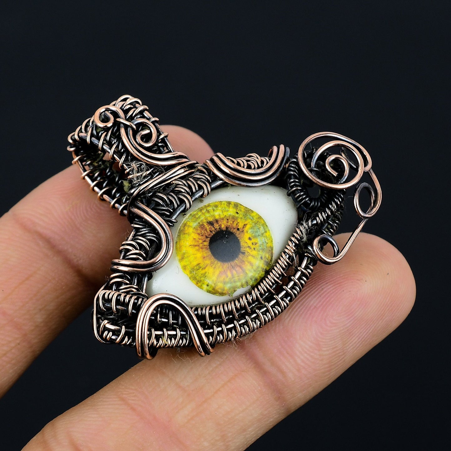 Hazel Triple Color Eye Gemstone Pendant