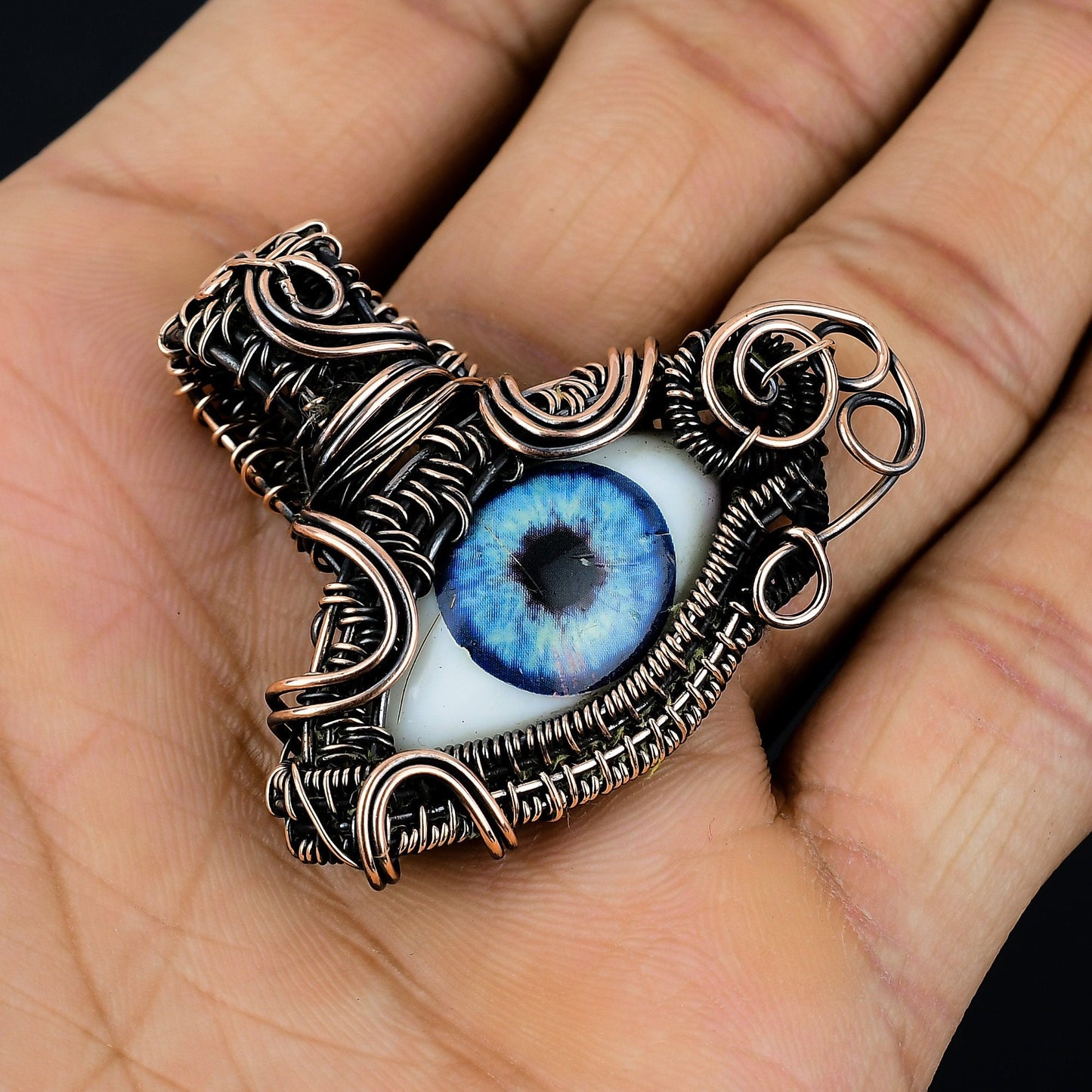 Aqua Eye Gemstone Pendant