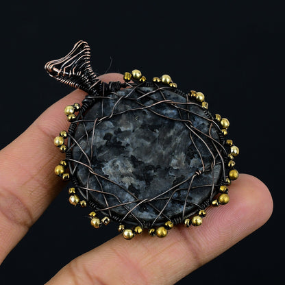 Grey Larvikite Gemstone Pendant