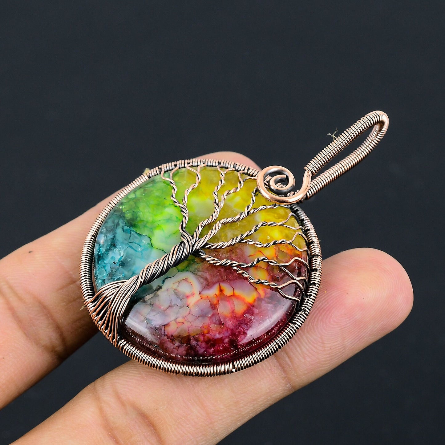 Rainbow Solar Quartz Gemstone Pendant