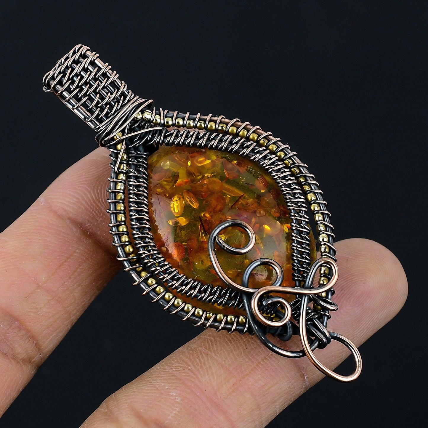 Yellow Baltic Amber Gemstone Pendant