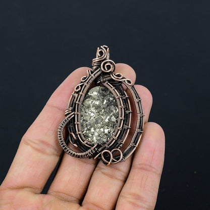 Golden Pyrite Gemstone Pendant