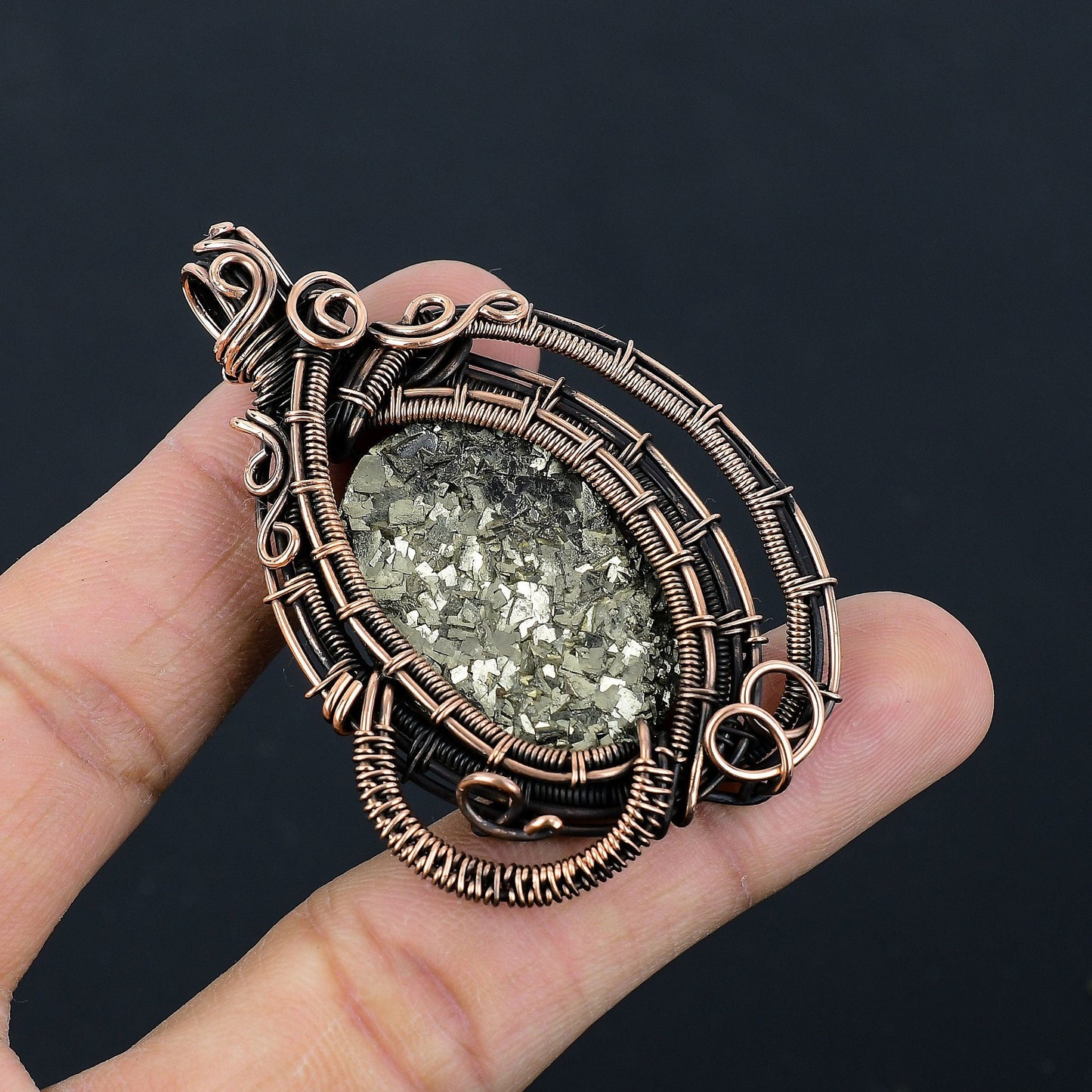 Golden Pyrite Gemstone Pendant