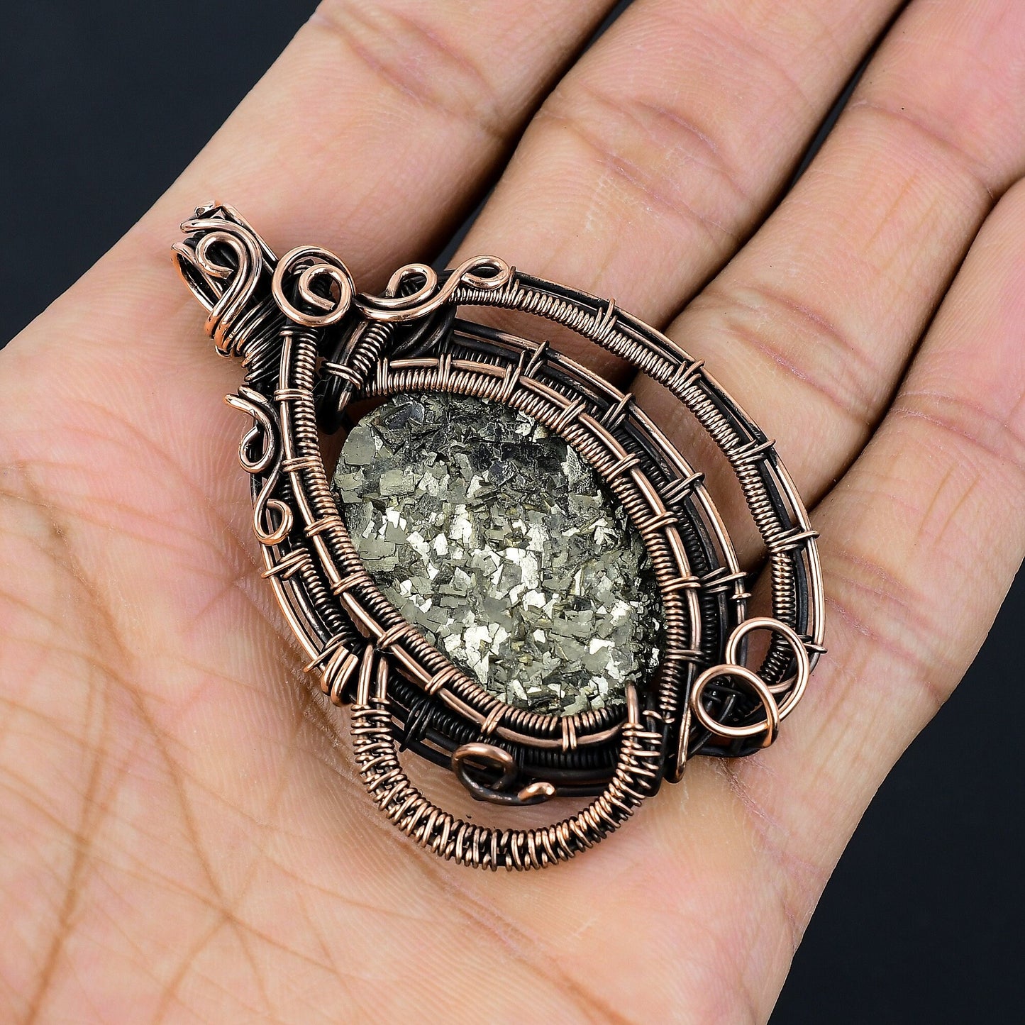 Golden Pyrite Gemstone Pendant