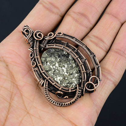 Golden Pyrite Gemstone Pendant