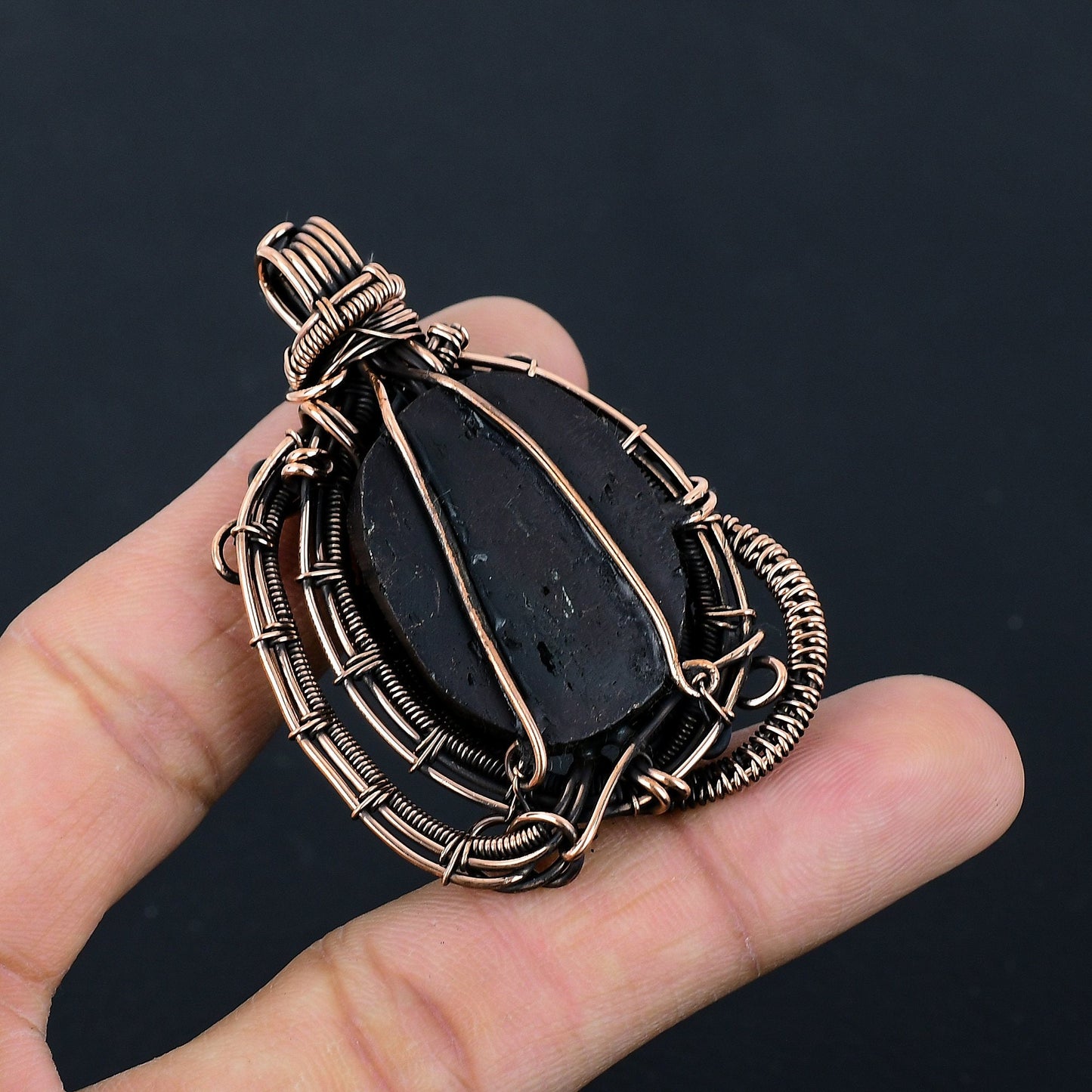 Black Tourmaline Gemstone Pendant