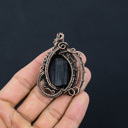 Black Tourmaline Gemstone Pendant