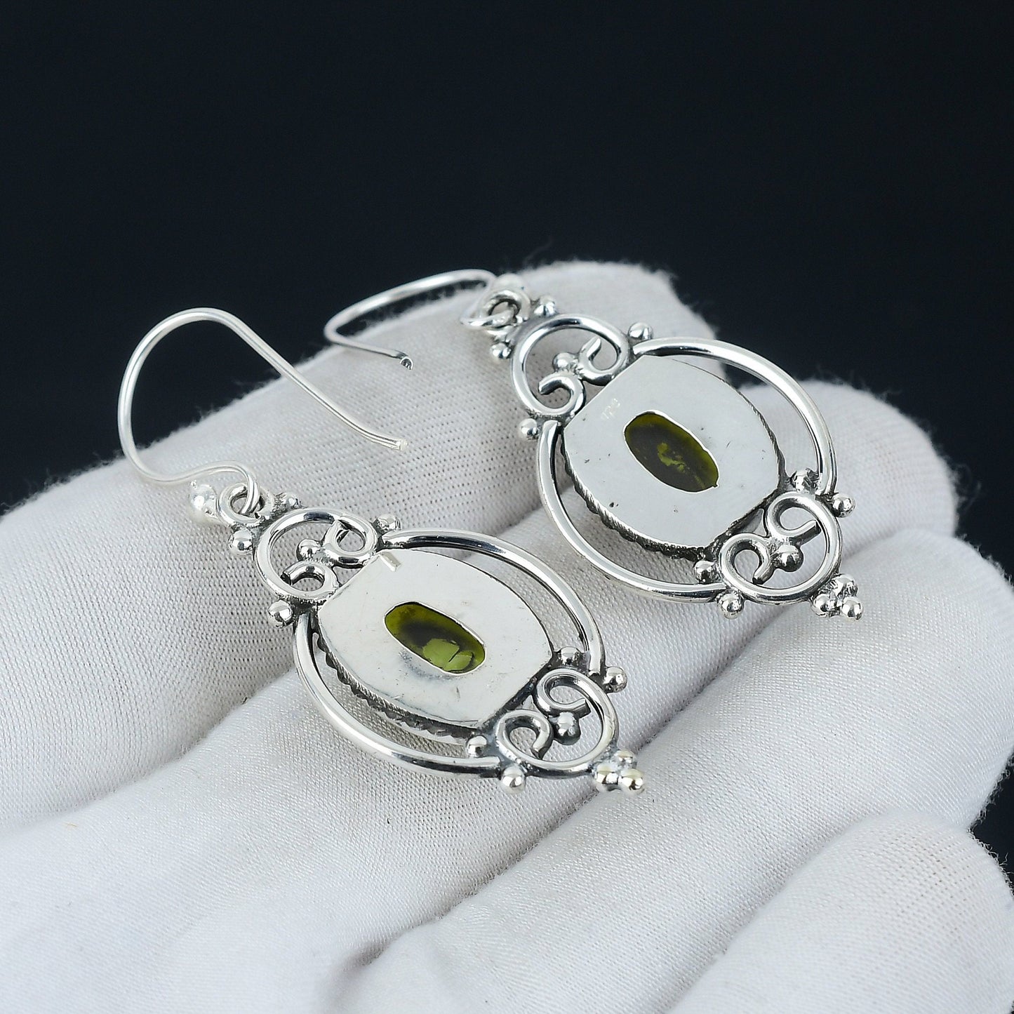 Yellow Fire Opal Dangle Earrings