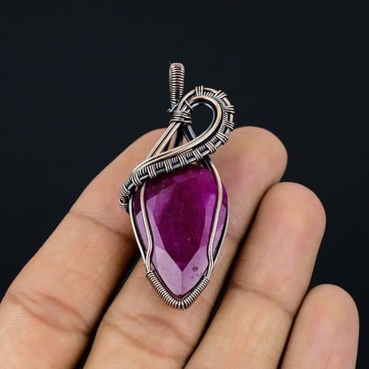 Red Kashmir Ruby Gemstone Pendant