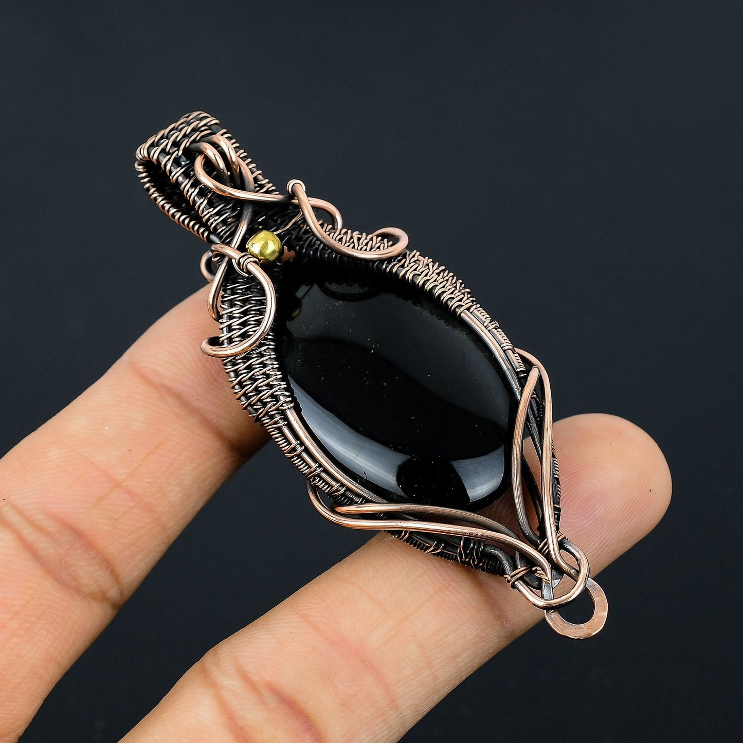 Black Onyx Gemstone Pendant