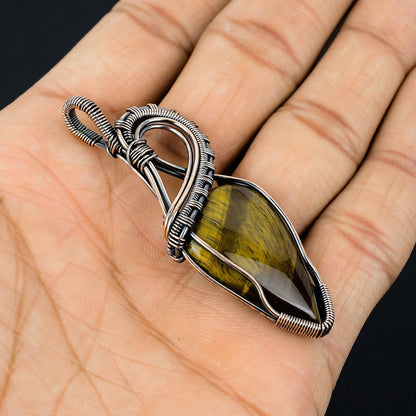 Golden Brown Tiger Eye Gemstone Pendant