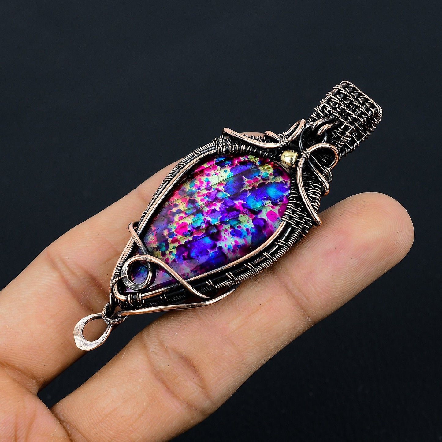 Multi-Color Labradorite Gemstone Pendant