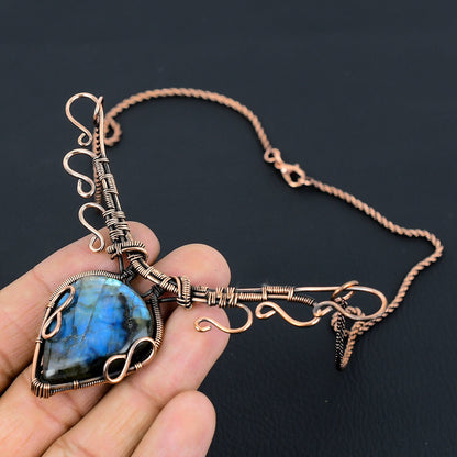 Blue Labradorite Gemstone Pendant