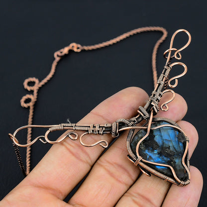 Blue Labradorite Gemstone Pendant