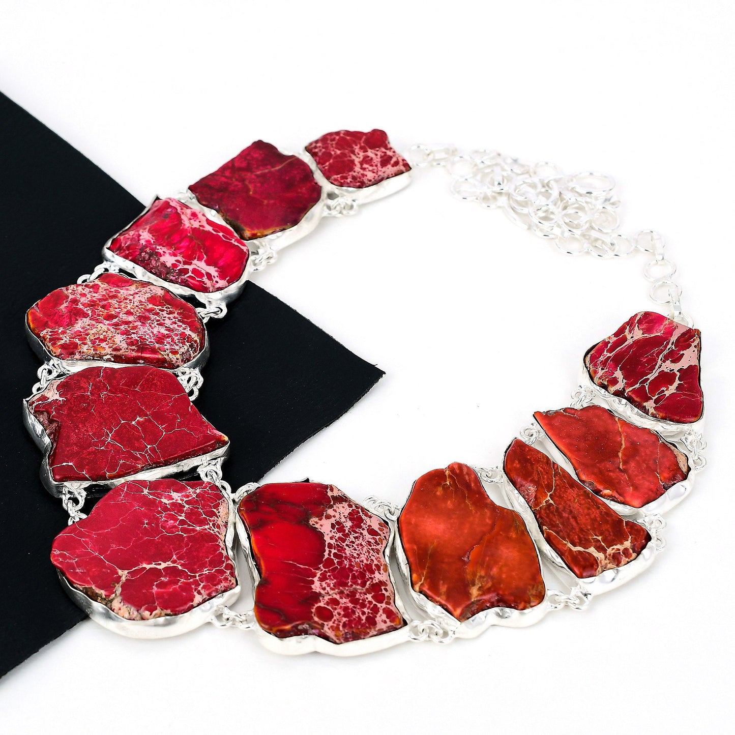 Red Sea Sediment Jasper Gemstone Necklace