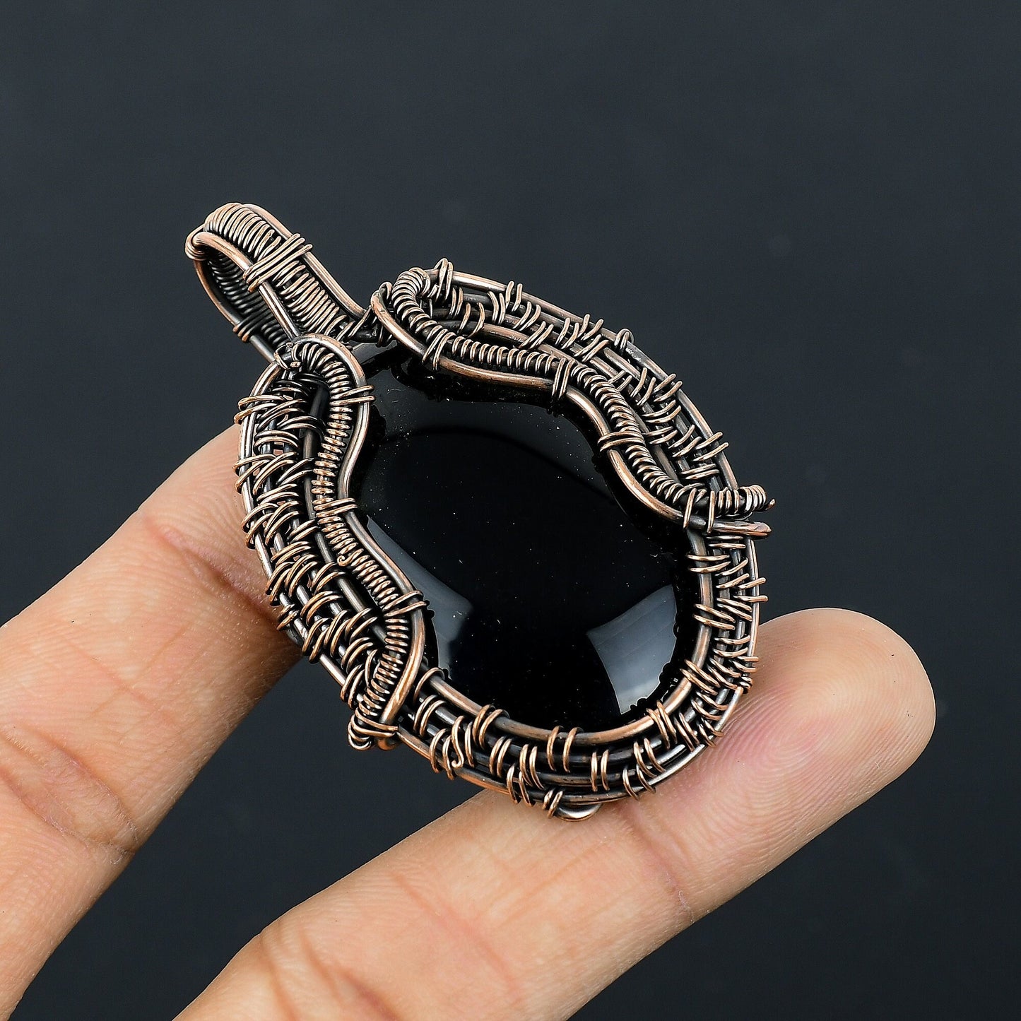 Black Onyx Gemstone Pendant