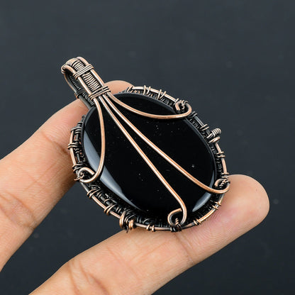 Black Onyx Gemstone Pendant