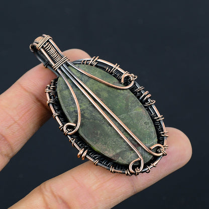 Green & Red Dragon Bloodstone Gemstone Pendant