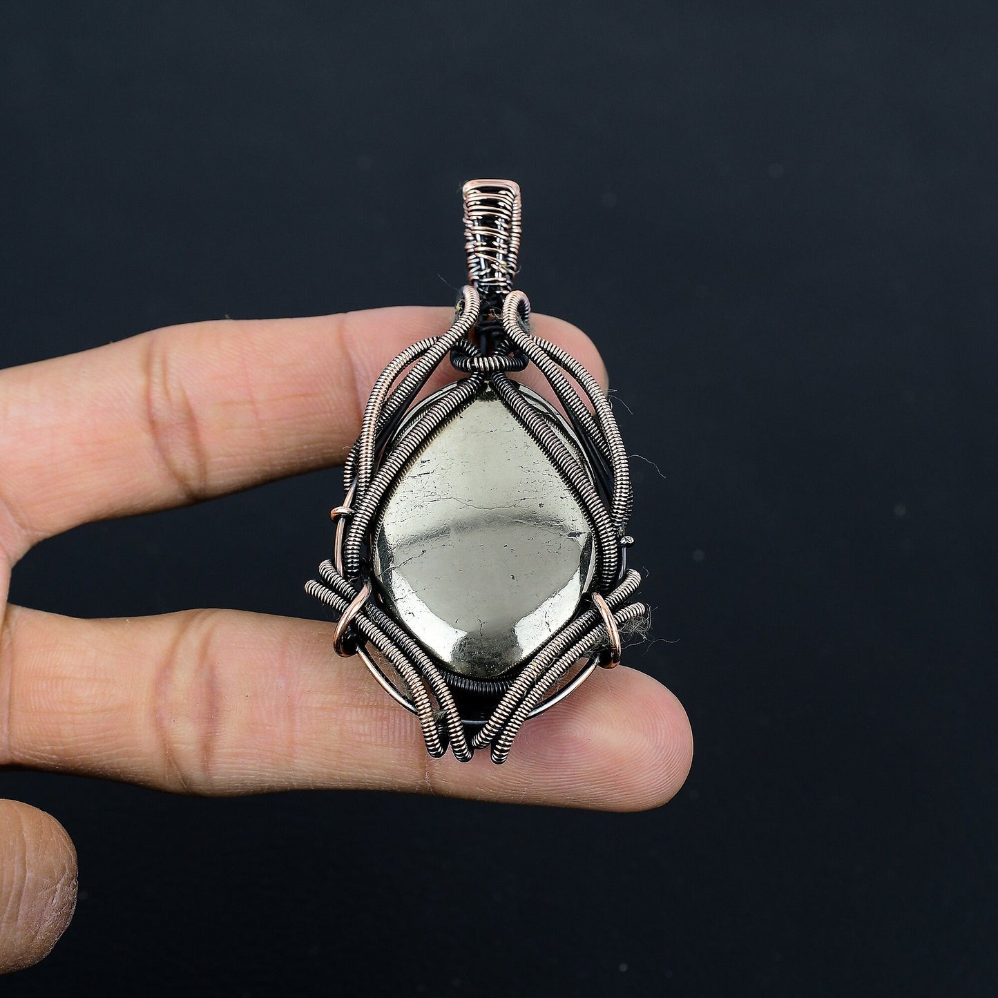 Golden Apache Pyrite Gemstone Pendant