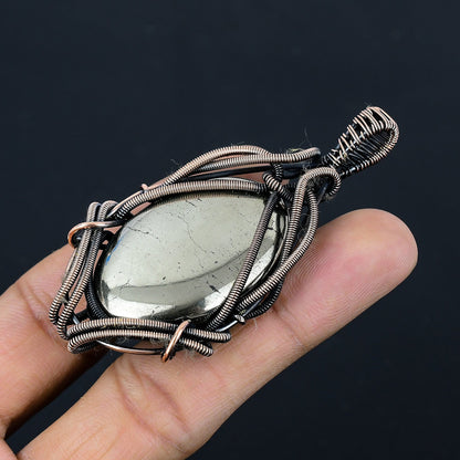 Golden Apache Pyrite Gemstone Pendant