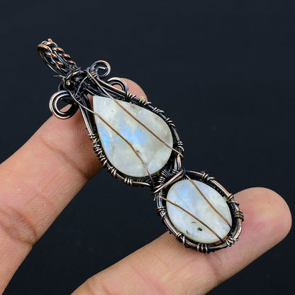 Rainbow Moonstone Gemstone Pendant