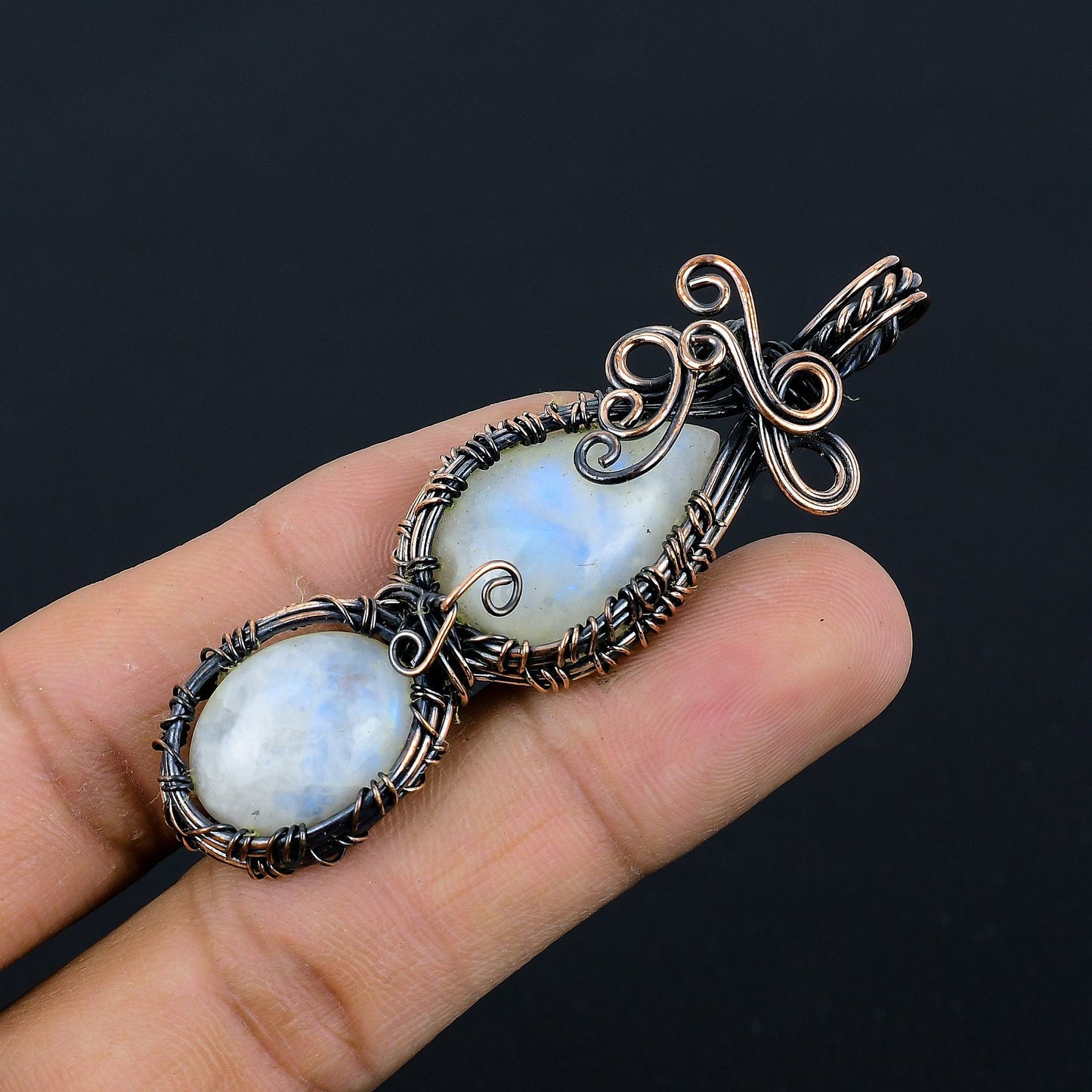 Rainbow Moonstone Gemstone Pendant