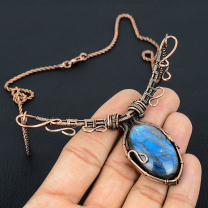 Blue Labradorite Gemstone Pendant
