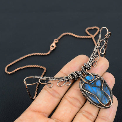 Blue Labradorite Gemstone Pendant