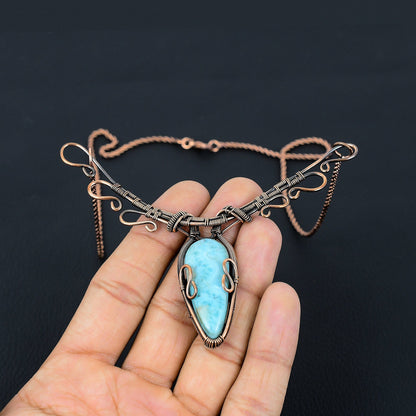 Blue Larimar Gemstone Pendant