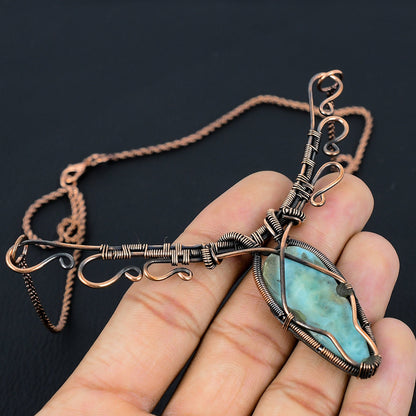 Blue Larimar Gemstone Pendant