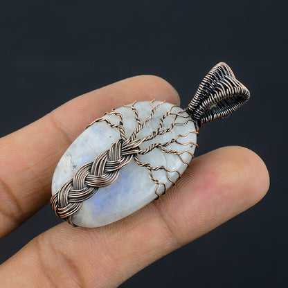 Rainbow Moonstone Gemstone Pendant