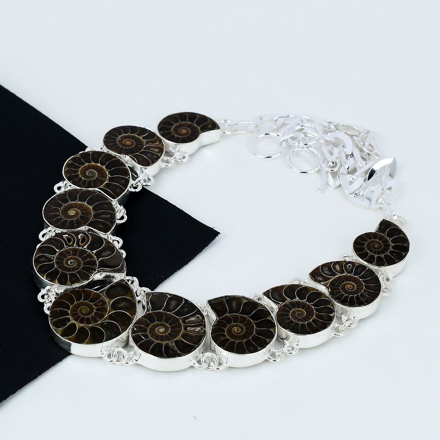 Brown Ammonite Gemstone Necklace