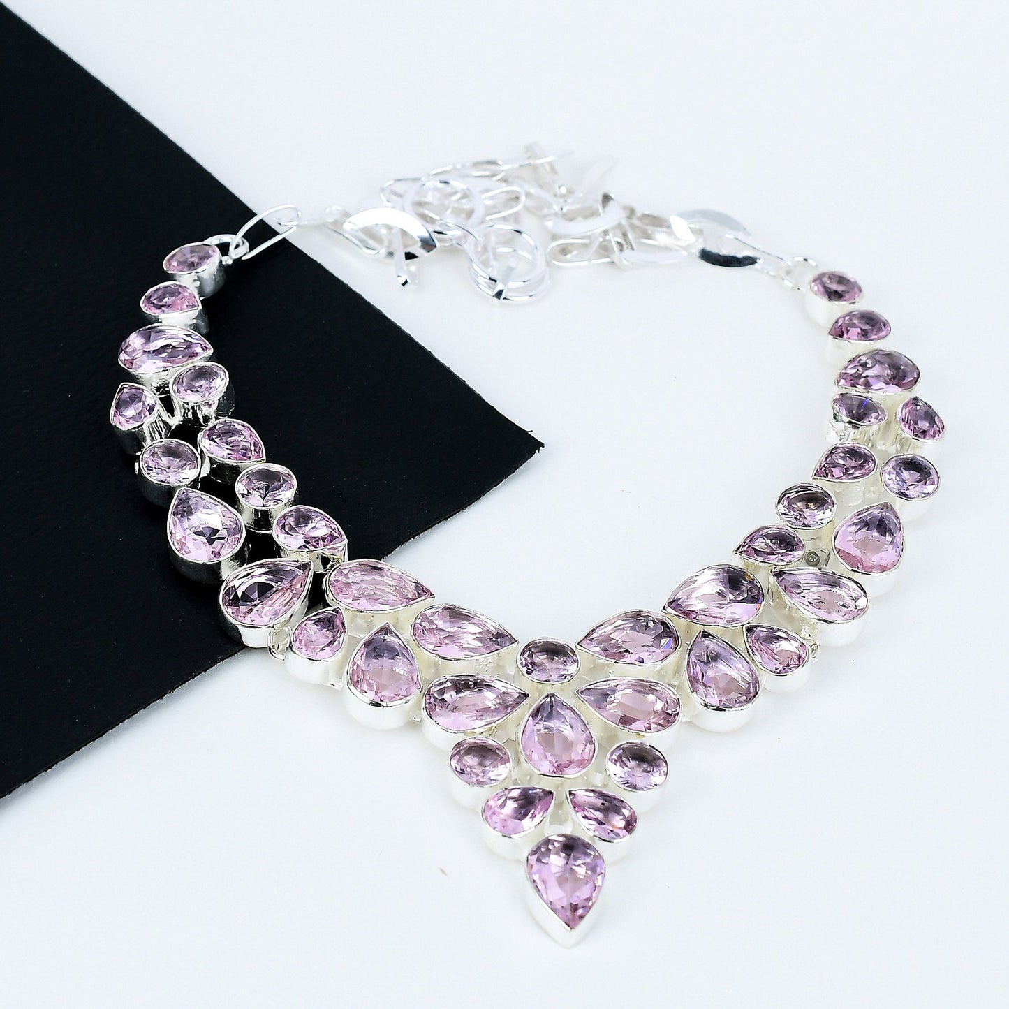 Pink Kunzite Gemstone Necklace
