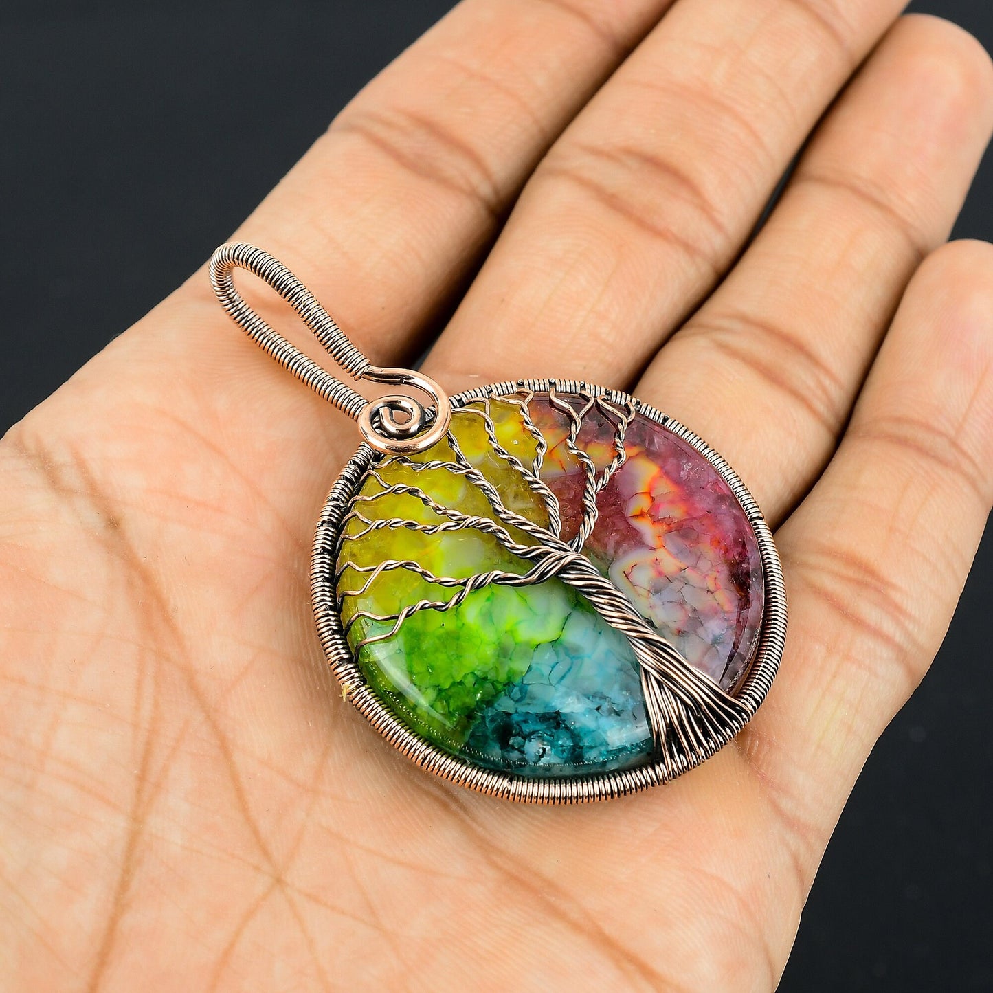 Rainbow Solar Quartz Gemstone Pendant