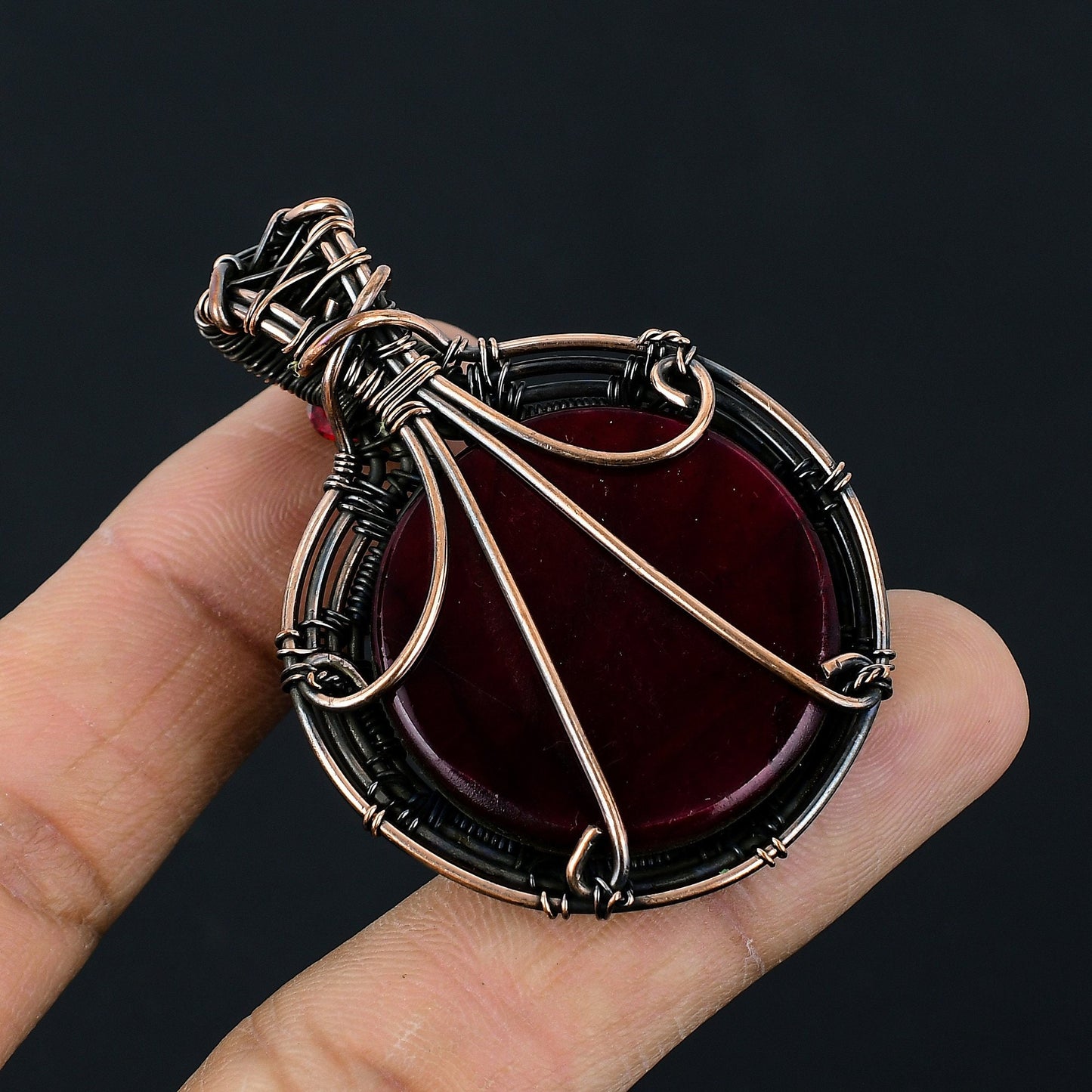 Red Labradorite Gemstone Pendant