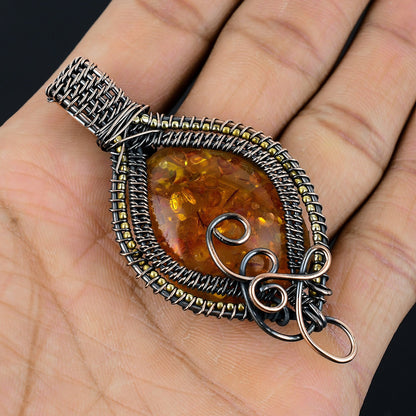 Yellow Baltic Amber Gemstone Pendant