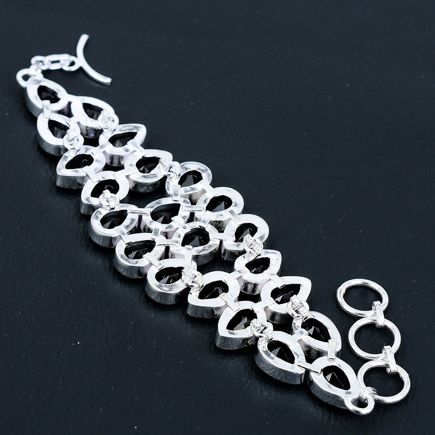 Purple Amethyst Sterling Silver Bracelet
