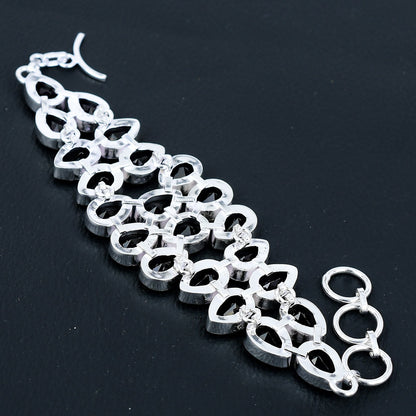 Purple Amethyst Sterling Silver Bracelet