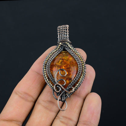 Yellow Baltic Amber Gemstone Pendant