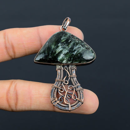 Green Seraphinite Gemstone Pendant