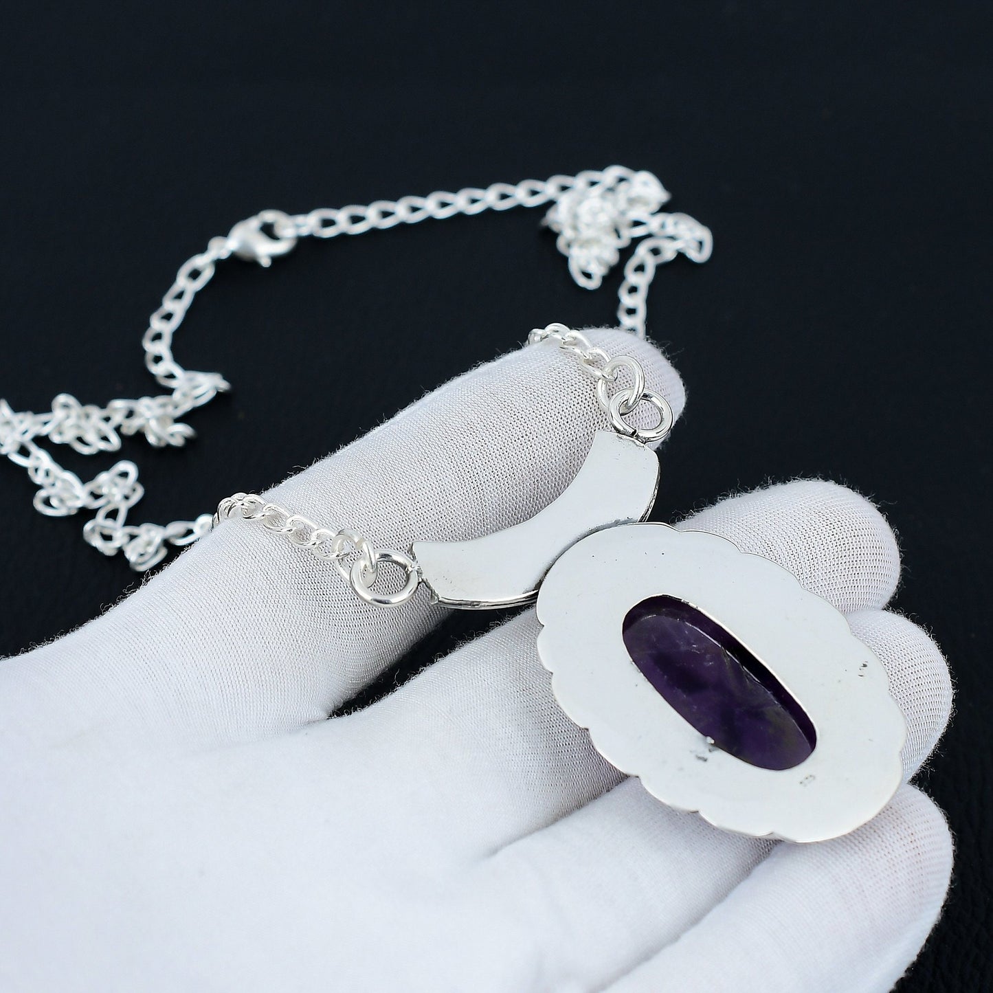 Purple Amethyst Gemstone Necklace