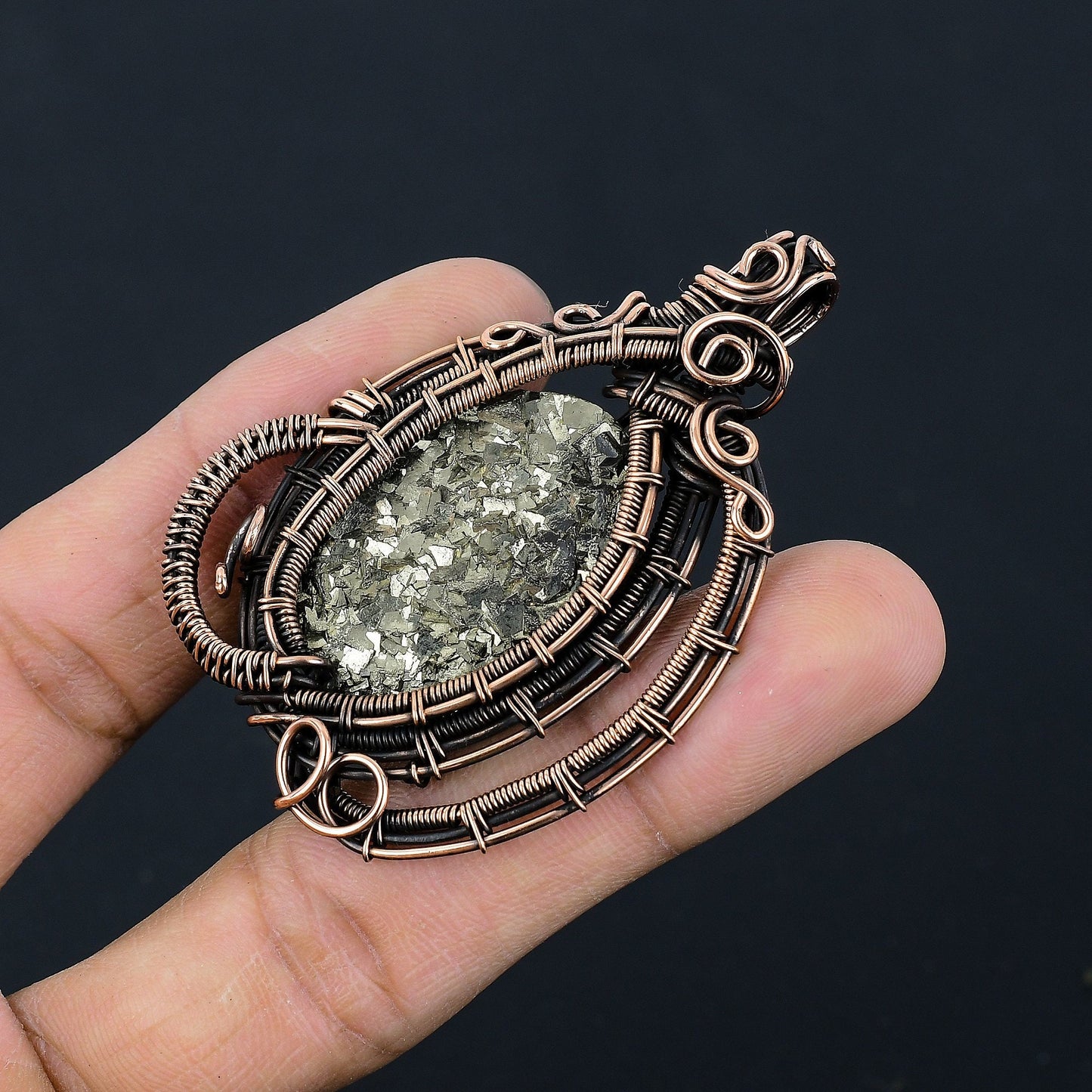 Golden Pyrite Gemstone Pendant