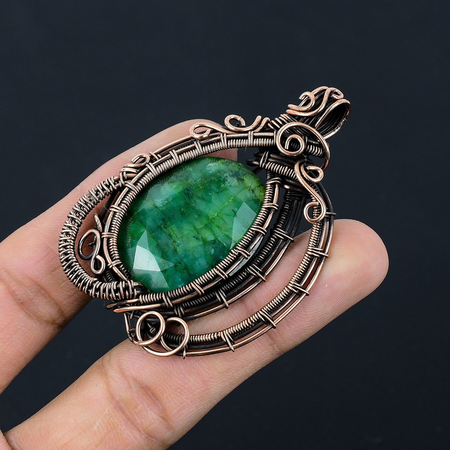 Emerald Green Gemstone Pendant