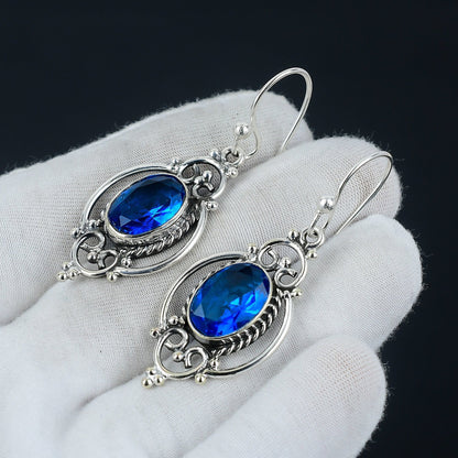 London Blue Topaz Gemstone Earrings