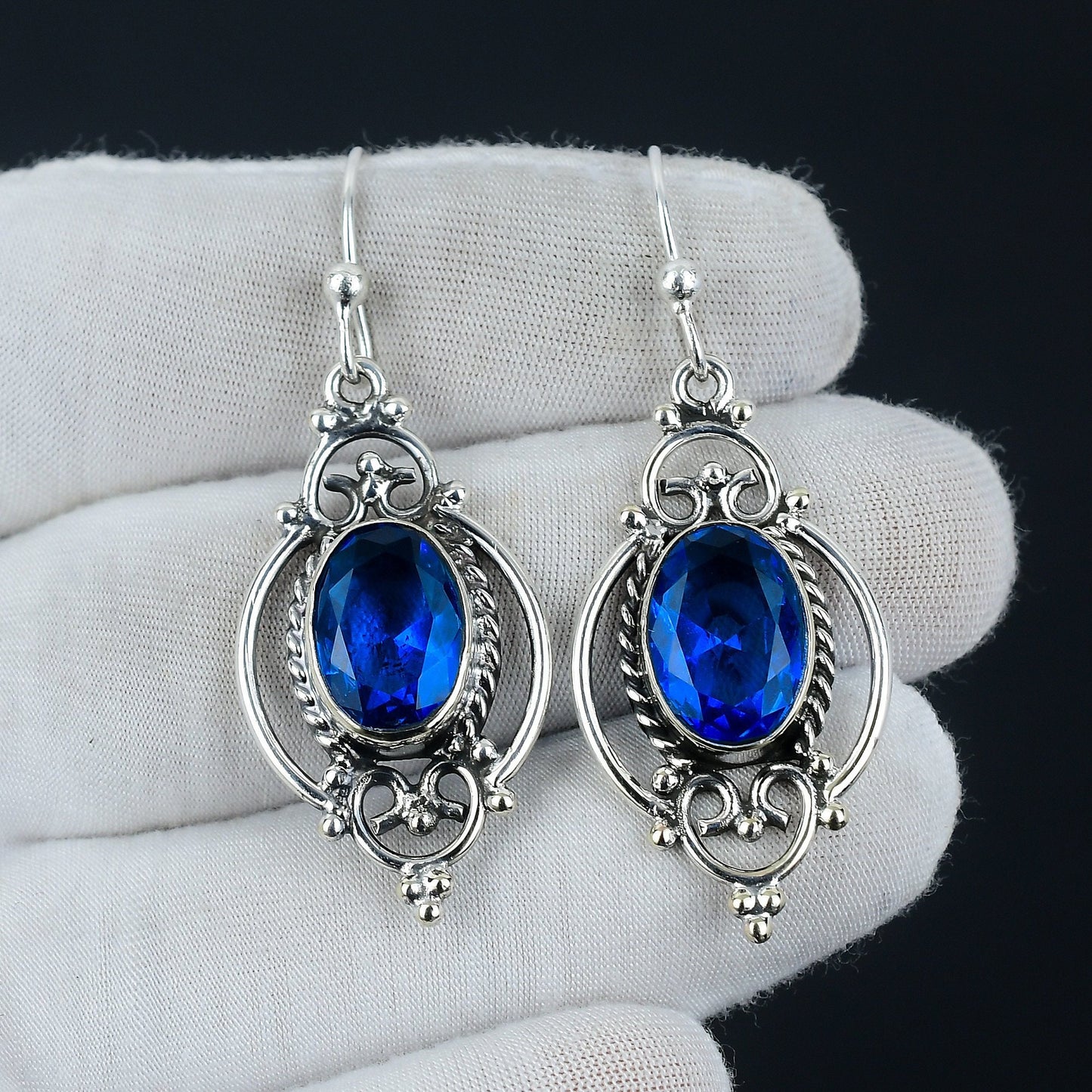 London Blue Topaz Gemstone Earrings