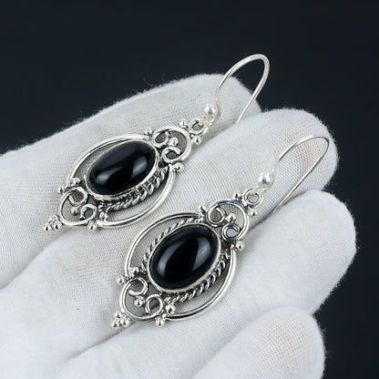 Black Onyx Gemstone Earrings