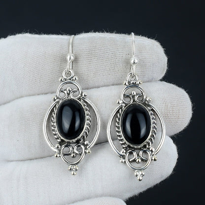 Black Onyx Gemstone Earrings