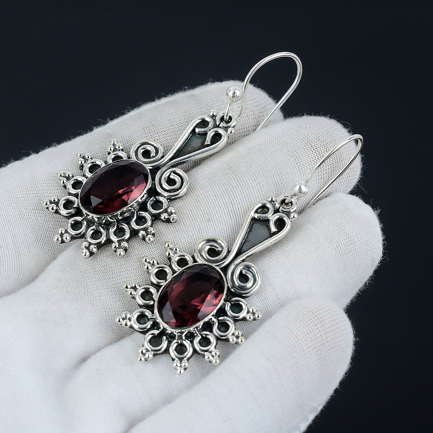 Pink Amethyst Gemstone Earrings