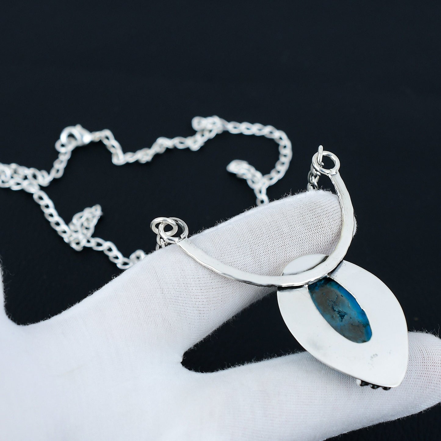 925 Sterling Silver Turquoise Necklace
